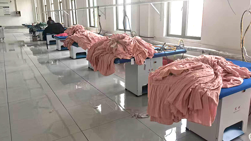服装整烫车间蒸汽发生器应用现场